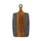 Creative Gifts International - Marble and Acacia Wood Center Handled Board
