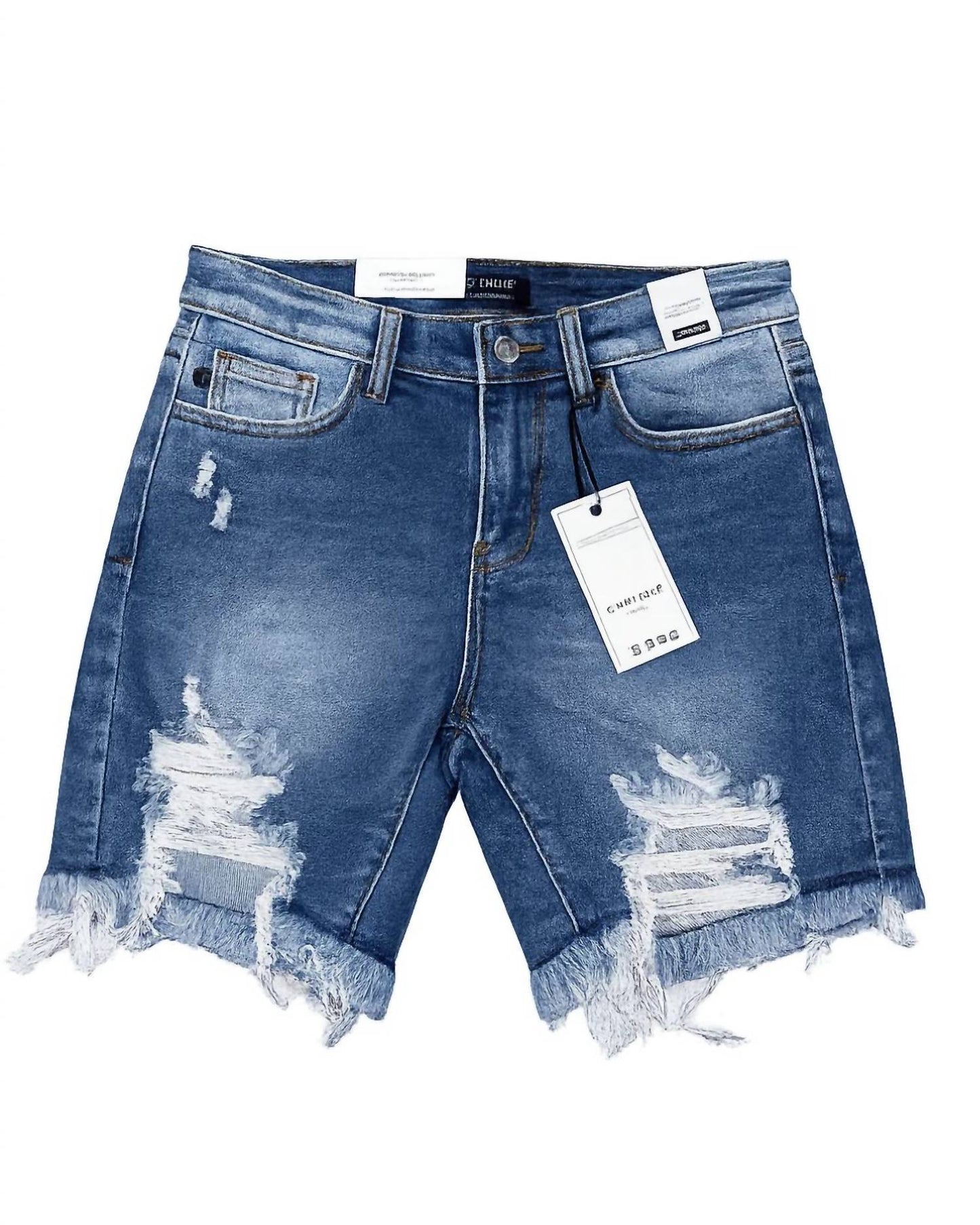 Judy Blue - Women's Mid Rise Destroyed Shorts
