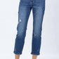 Judy Blue - High Rise Rainbow Embroidery Straight Jeans