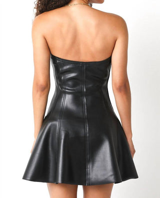 Olivaceous - Maxxine Faux Leather Mini Dress