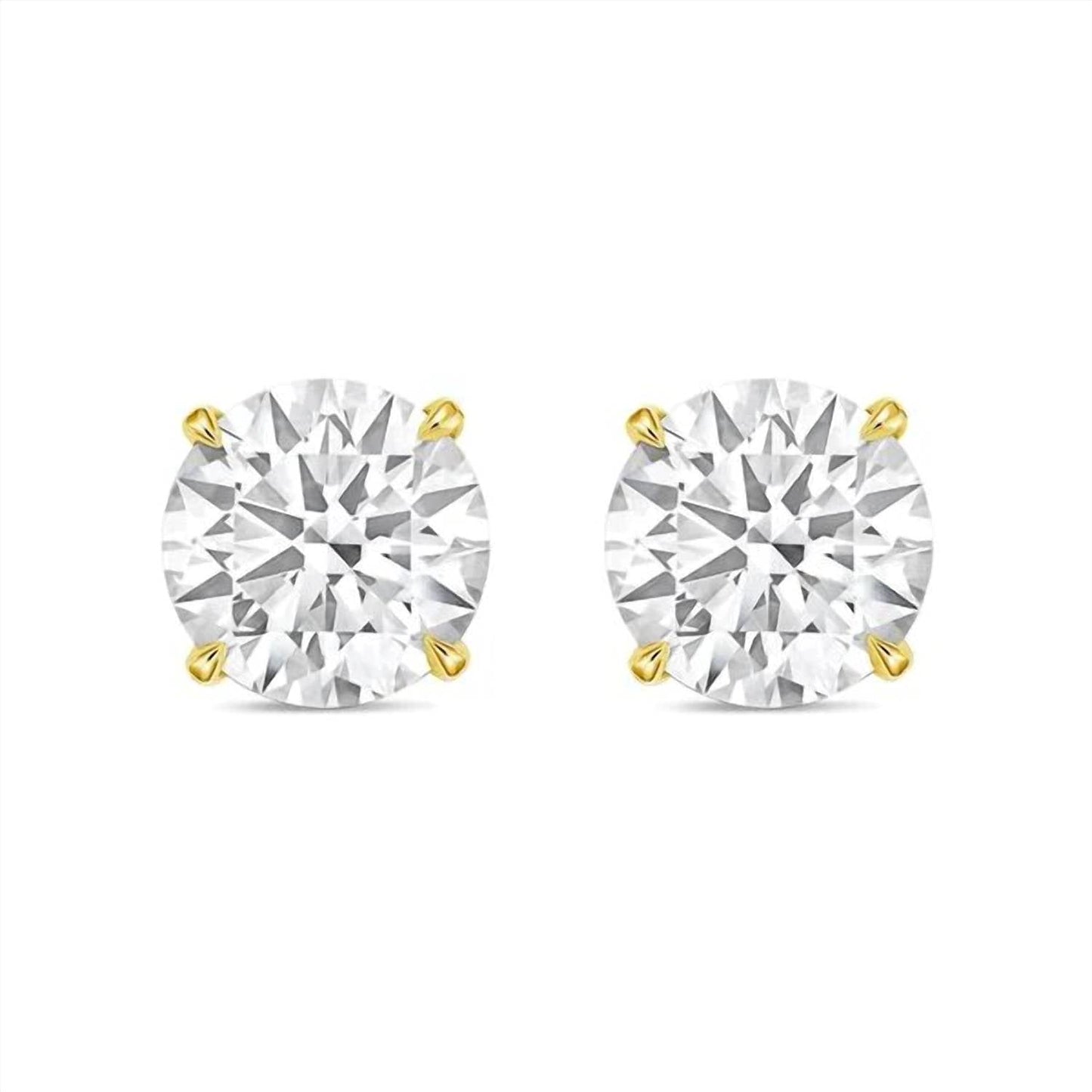 Diana M Jewels - 2.50 Cts Round Lab Diamond Stud Earrings