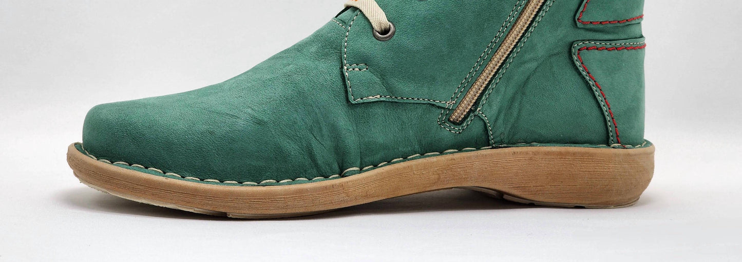 Kcr Group - Women's Old-Fashioned Zip-Up Leather Boots