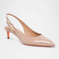 Santoni - Women's Audrey Patent Kitten Slingback Pumps