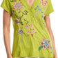Johnny Was - BUTTON NECK KNIT TEE