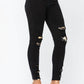 Judy Blue - Animal Print Distressed Skinny Jeans