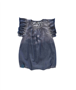 Omamimini - Girls' Denim Bubble Romper