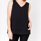 Frank Lyman - V-neck Sleeveless Woven Top