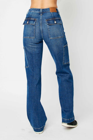 Judy Blue - High Waist Cargo Bootcut Jeans