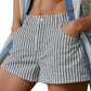Free People - Stripe Denim Shorts