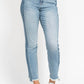 Judy Blue - Side Panel Fray Hem Cropped Jeans