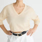 J.Crew - Cashmere Relaxed Cropped V-neck Sweater