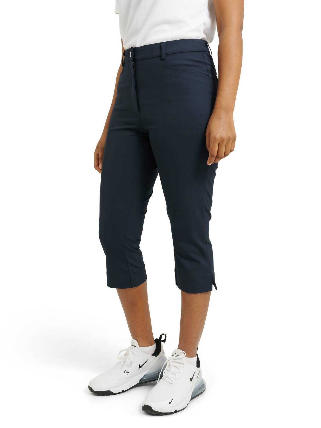 Abacus Sportswear Us - Elite High Waist 4-ways Stretch Golf Capri Pants