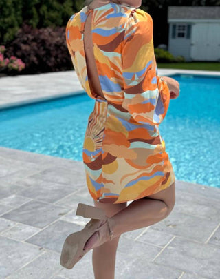 Dress To - Wrap Long Sleeve Mini Dress