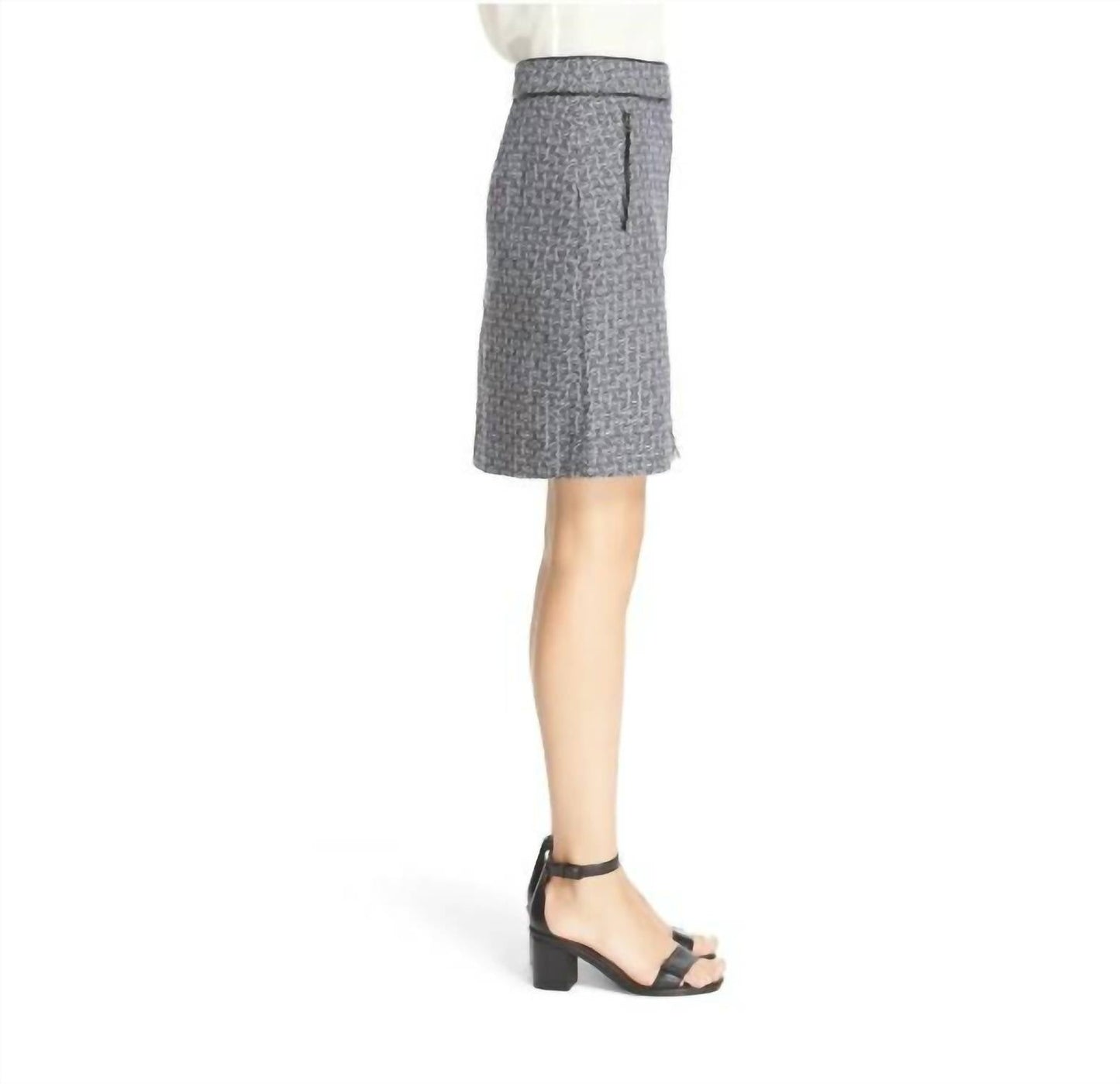 Tory Burch - Chaumont Logo Print Tweed A-line Mini Skirt