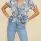 Lucy Paris - Bee Ruffle Short Sleeve Top