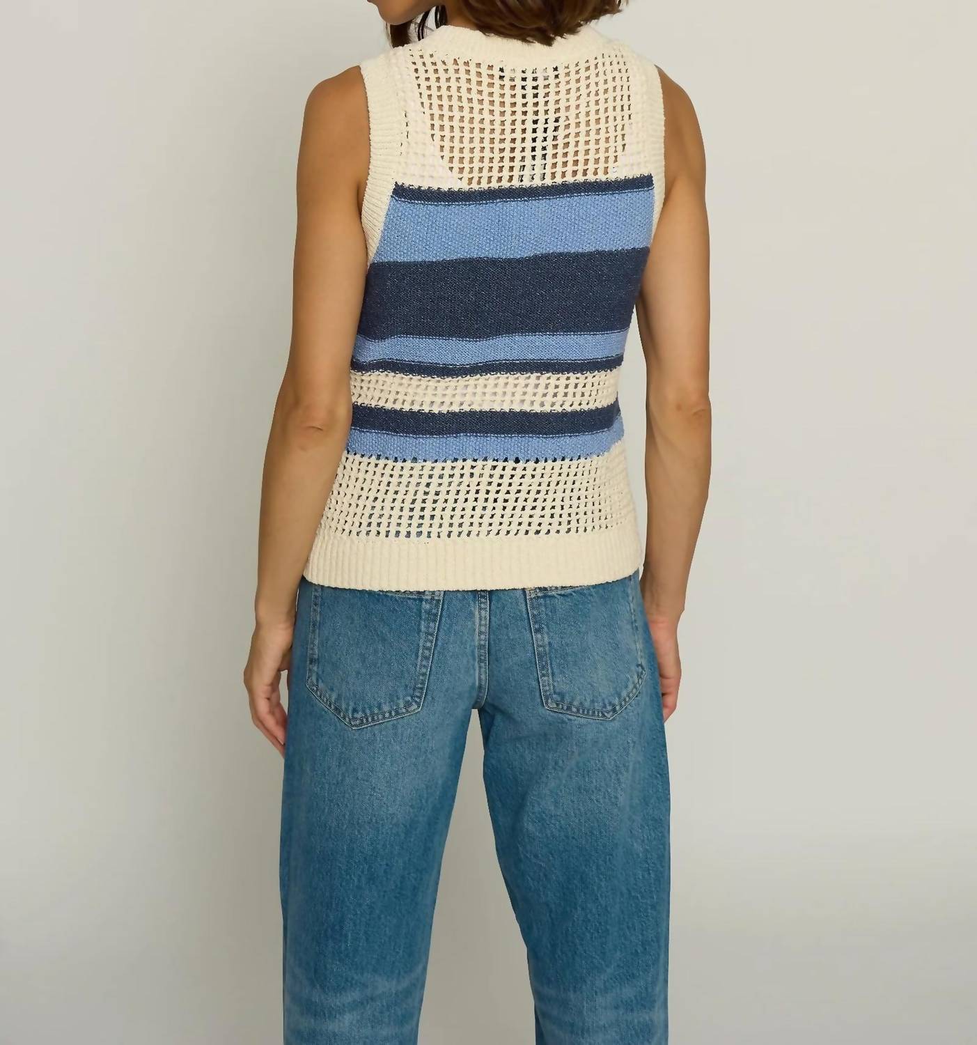 Central Park West - Textured Stripe Tank Top