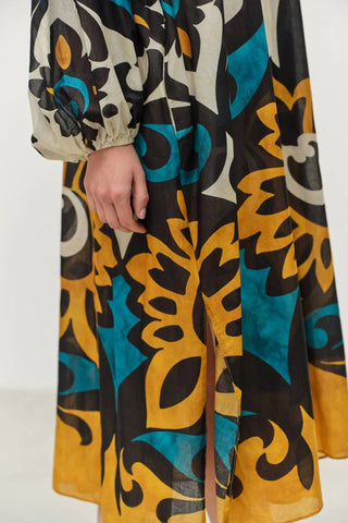 Devotion Twins - Chirpy Long Sleeve Maxi Dress