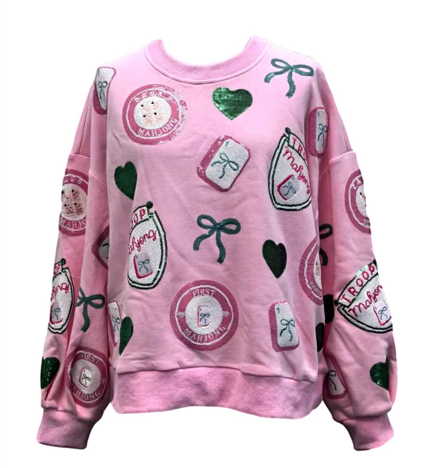 Queen Of Sparkles - Women's Troop Mahjong Society Sweatshirt