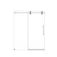 Frameless Single Sliding Shower Door With Clear Tempered Glass