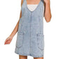 Trendsi - Zenana Denim Overall Mini Dress