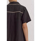 Style Usa - Collared Short Sleeve Mini Dress
