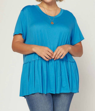 Entro - Short Sleeve Peplum Top