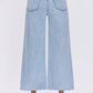 Pistola - Ana Raw Hem Ankle Wide Leg Jeans