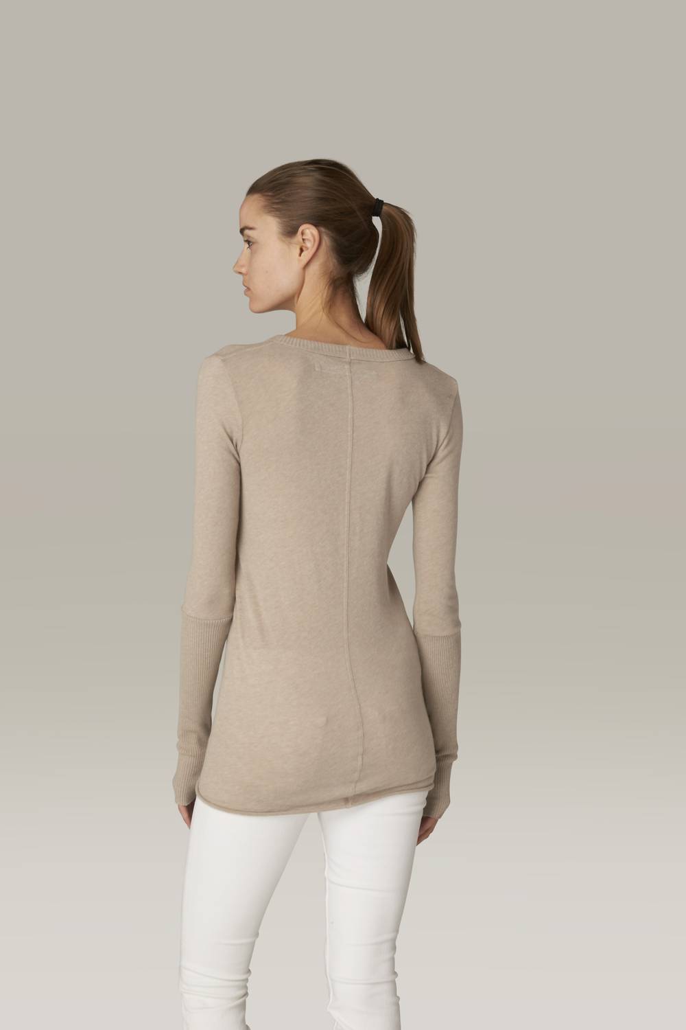 Enza Costa - CASHMERE FITTED CUFFED L/S V