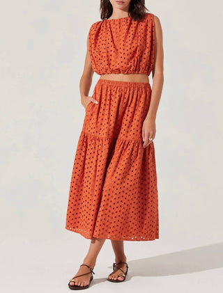 Astr - Nalley Eyelet Crop Top