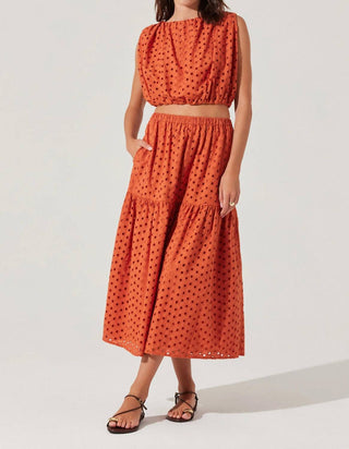 Astr - Nalley Eyelet Crop Top