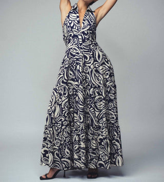 Urban Daizy - Halter Tiered Maxi Dress