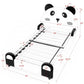 Twin Size Cute Panda-Shaped Kids Bed with Velvet Fabric