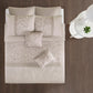 Embroidered 8 Piece Comforter Set Neutral Queen