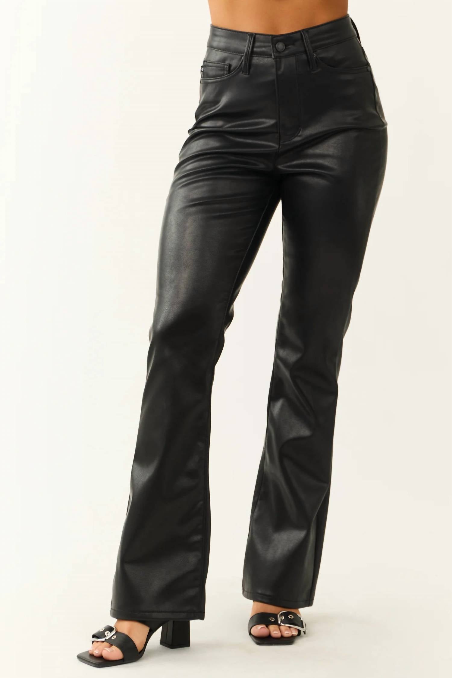 judy-blue-faux-leather-tummy-control-bootcut-pants