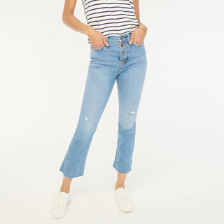J.Crew - High-rise Flare Crop Jean In All-day Stretch