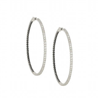 Diana M Jewels - 2.55 Cts Diamond 2" Hoop Earrings