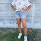 Abln Boutique - Home Run Hitter Sequin Baseball Tee