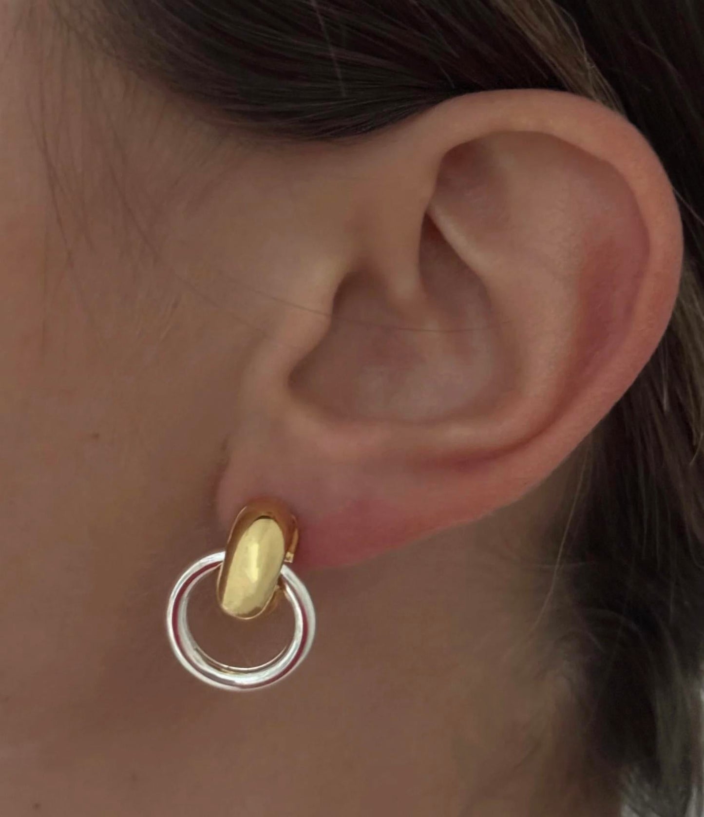 Alv Jewels - Women's Two Toned Georgie Hoops