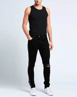 Amiri - Crystal Track Denim Jeans