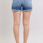 Judy Blue - High Waist Fray Hem Denim Short