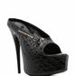 Alexander Wang - Women's Destiny 150mm Croc Embossed Leather Sandal Heels