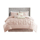 7 Piece Tufted Comforter Set Blush Full
