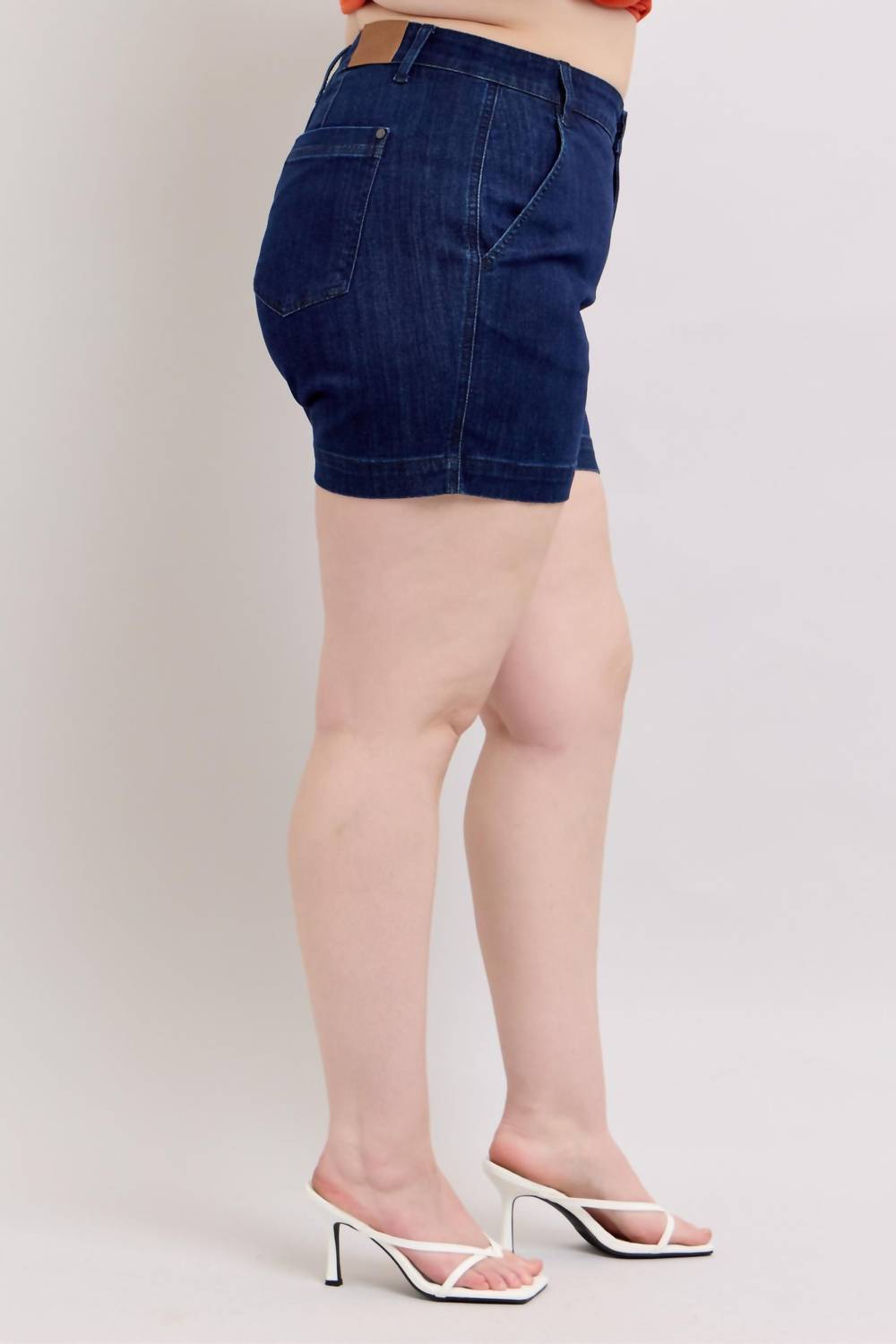 Judy Blue - High-waist Denim Trouser Shorts - Plus