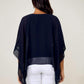 Joseph Ribkoff - Chiffon And Silky Knit Poncho Top