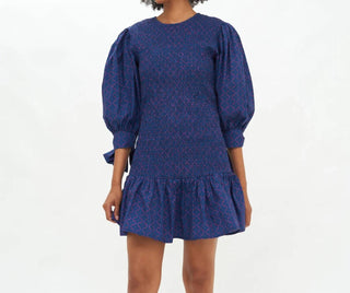 Oliphant - Smocked Tie Sleeve Mini Dress