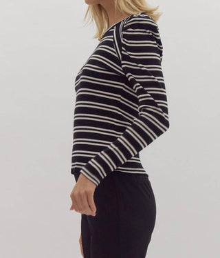Entro - This Is The Life Striped Knit Top