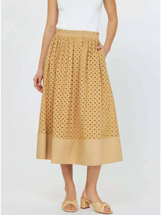 Current Air - Women's Eyelet Midi Skirt