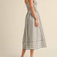 Klesis - Melissa Striped Bow Detail Midi Dress