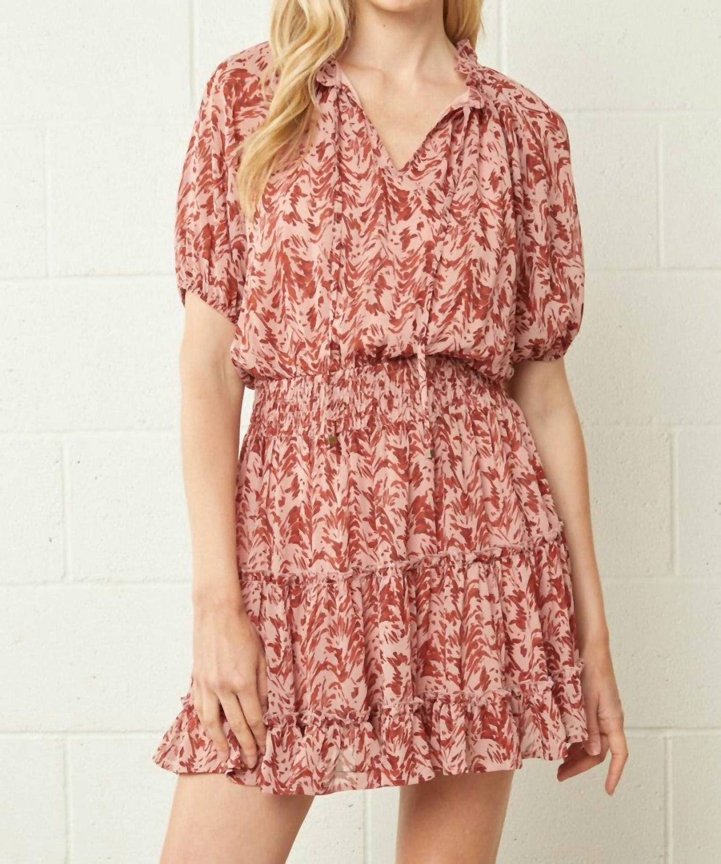 Entro - Smocked Tiered Dress