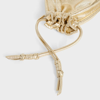 Lemiz - Women's Mini Bowie Drawstring Leather Bag